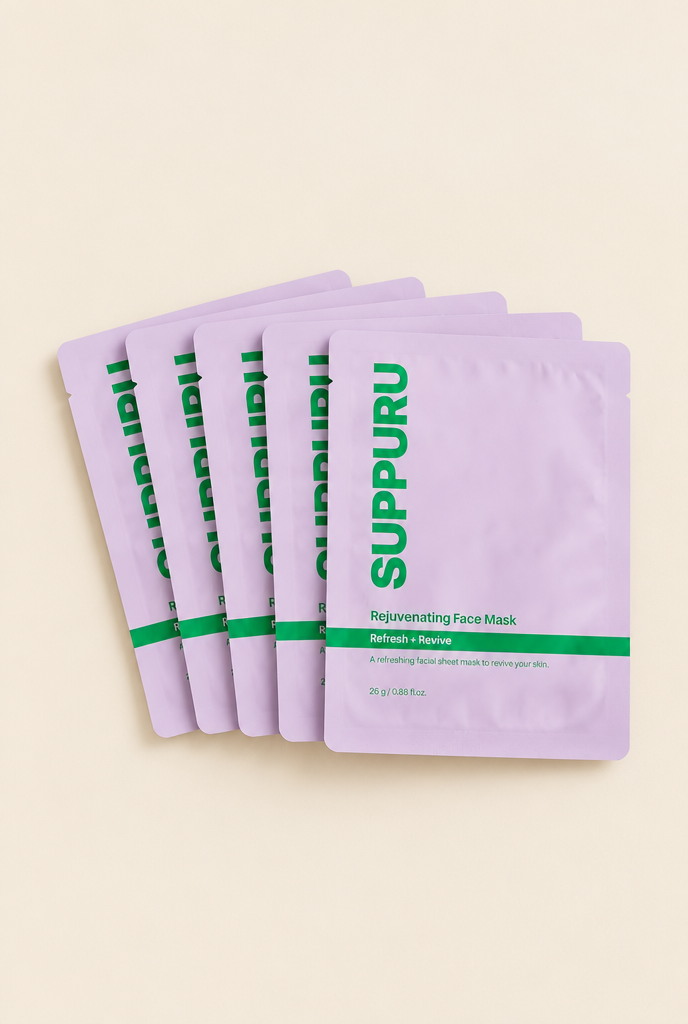 SUPPURU Maskerset: vijf Verjongende Gezichtsmaskers